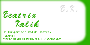 beatrix kalik business card